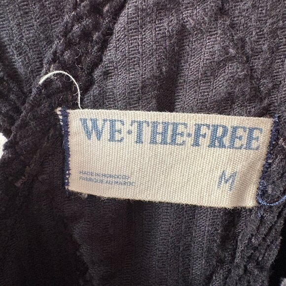 Free People We the Free Ziggy Overall black corduroy women's size medium - Picture 7 of 8